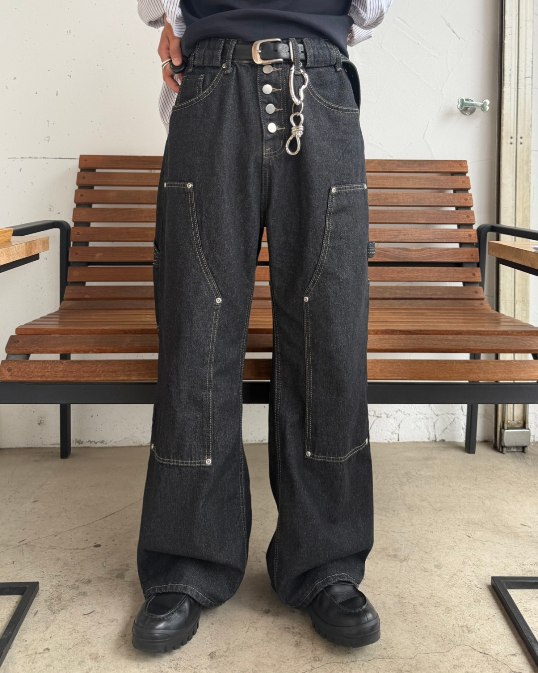 ダブルニーステッチデニムパンツ RG7199
