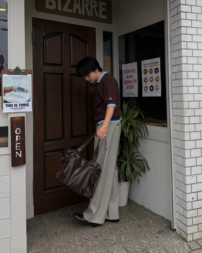 ドレープストレートストライプパンツ RG7252