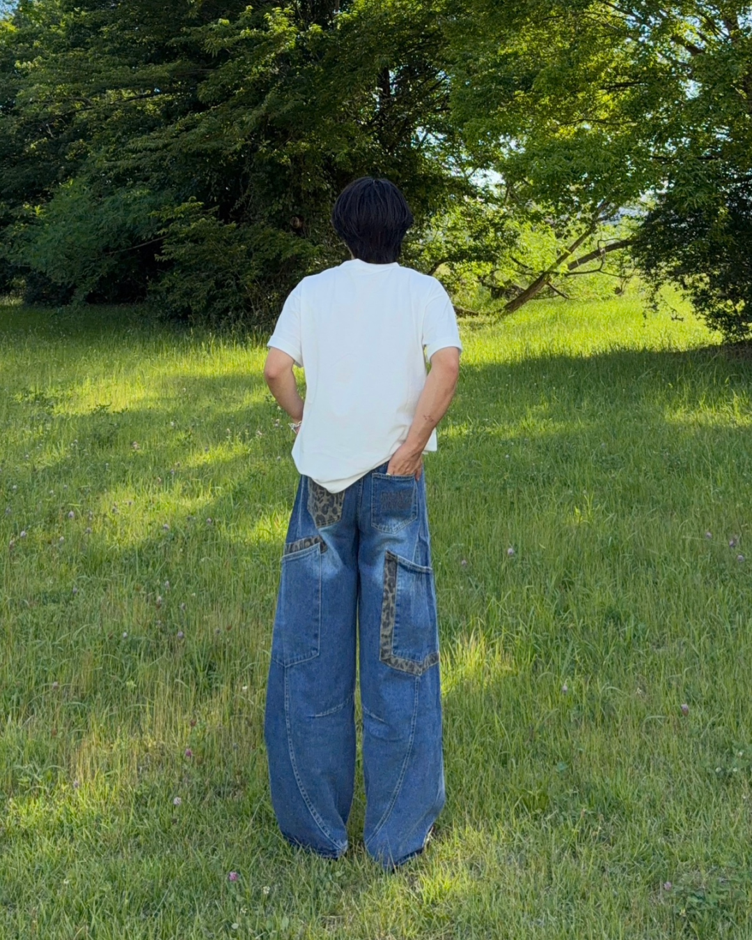レオパードパッチワークデニムパンツ RG7266