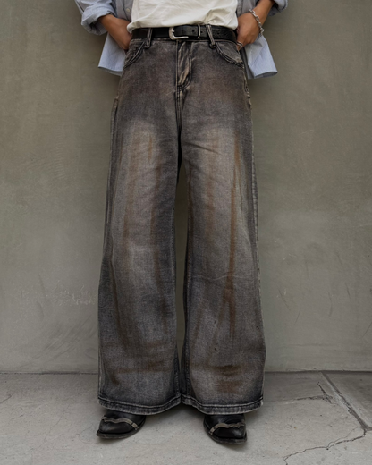 【新品】Maison Margiela　2021年　バギーデニム　ハイウエスト ダーティウォッシュバギーデニムパンツ RG7274 – YOLO（ヨロ