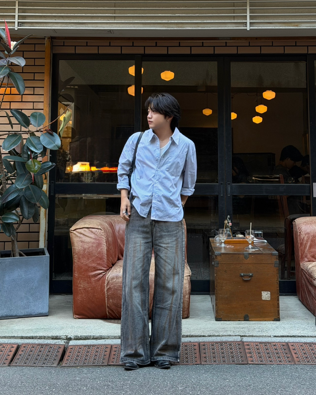 太*魚様 e9 DOLCE&GABBANA スタッズデニムパンツ Y2Kイタリア ダーティウォッシュバギーデニムパンツ RG7274 – YOLO（ヨロ