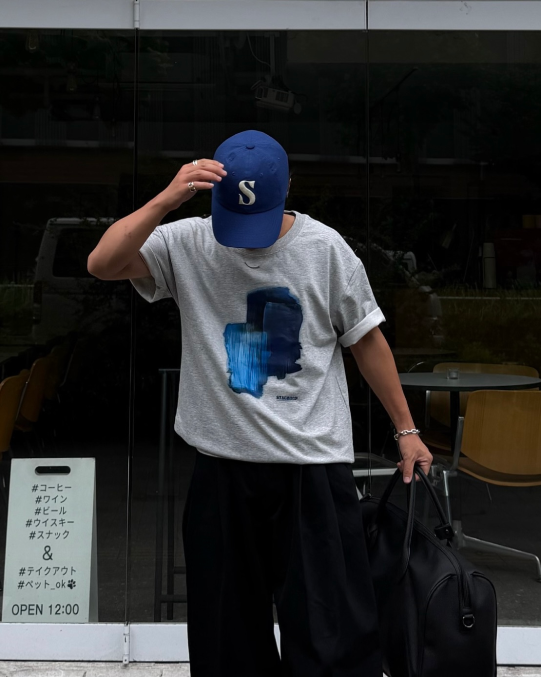 アブストラクトペイントグラフィックTシャツ RG7314