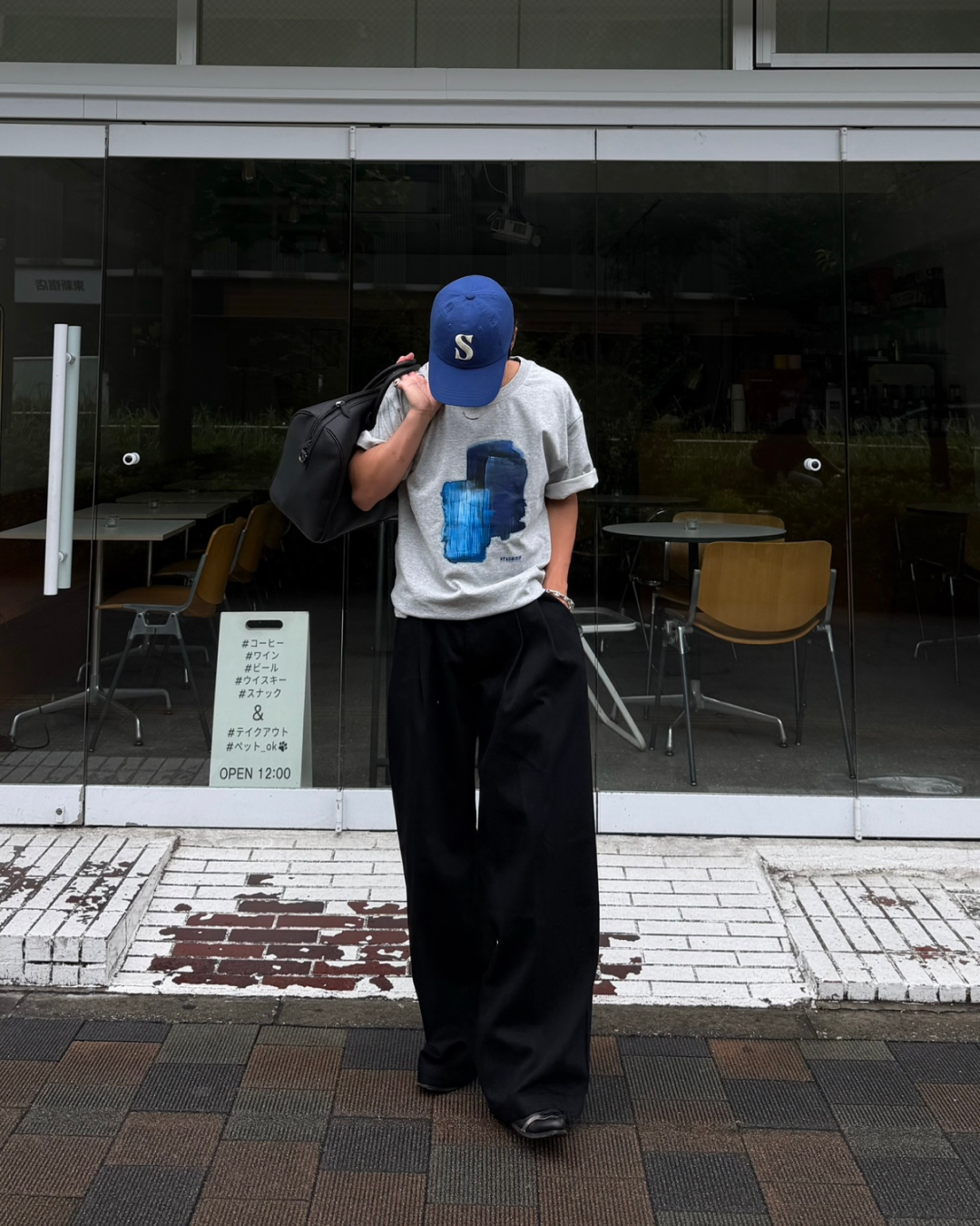 アブストラクトペイントグラフィックTシャツ RG7314