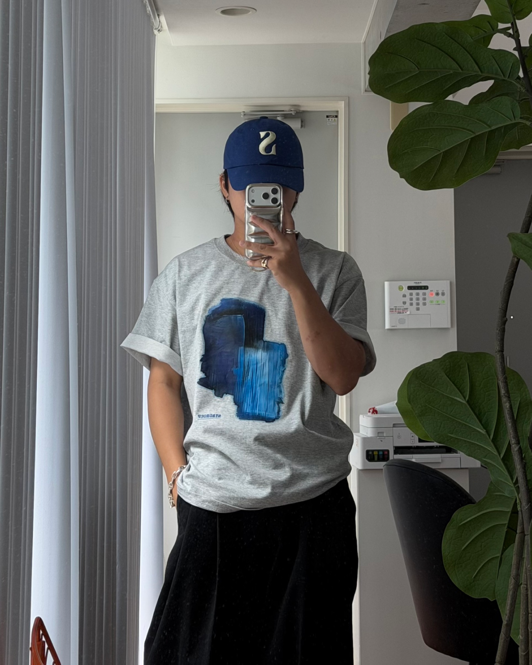アブストラクトペイントグラフィックTシャツ RG7314