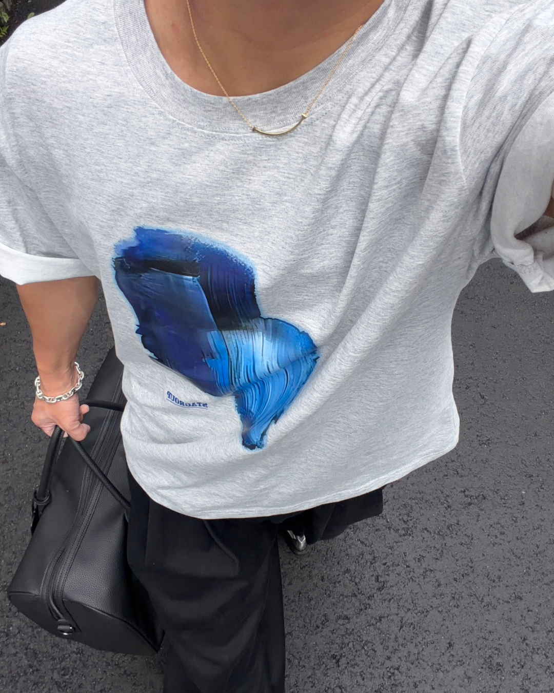 アブストラクトペイントグラフィックTシャツ RG7314