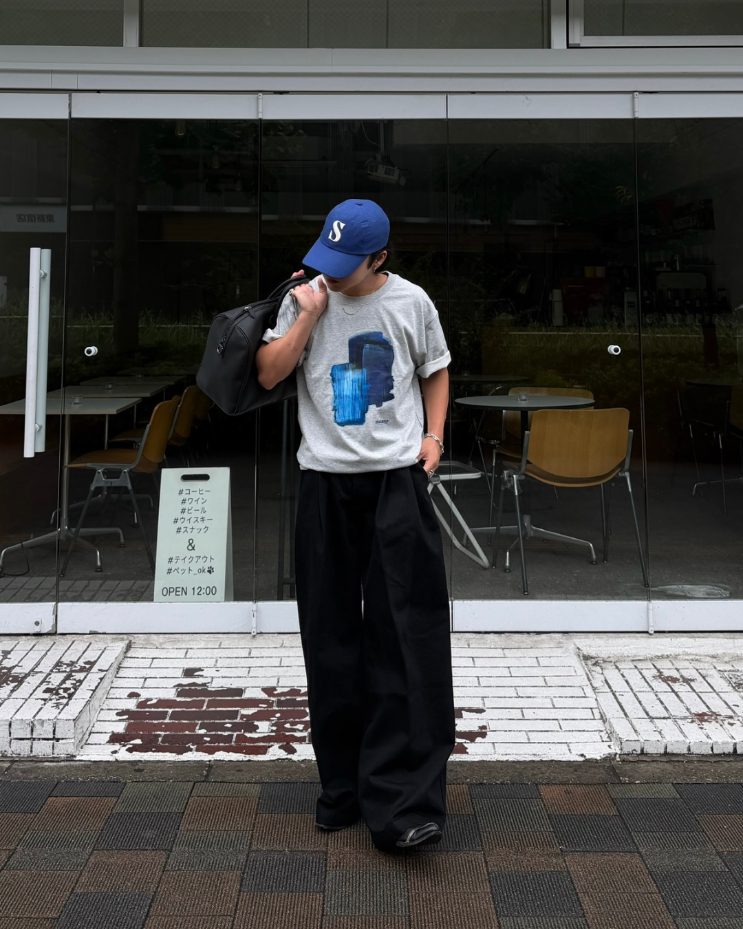 アブストラクトペイントグラフィックTシャツ RG7314