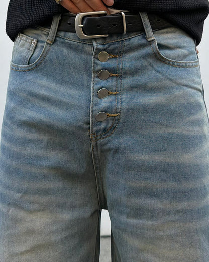オーバーダイダメージワイドデニムパンツ RG7324