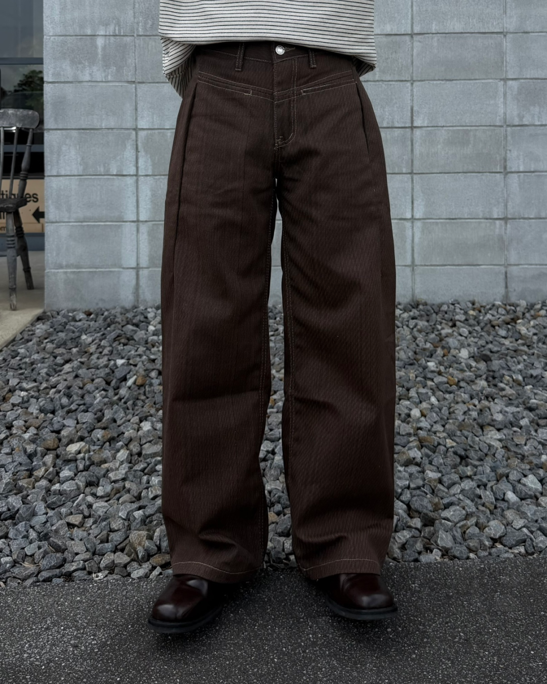 ヴィンテージ刺繍ルーズストレートパンツ RG7367