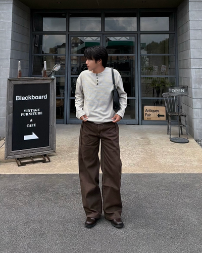 ヴィンテージ刺繍ルーズストレートパンツ RG7367