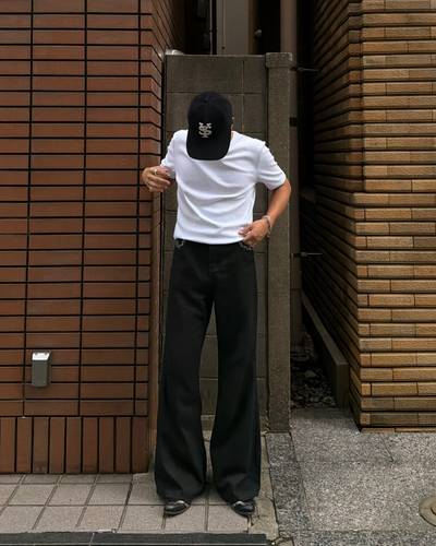 ポケット刺繍セミフレアデニムパンツ RG7371
