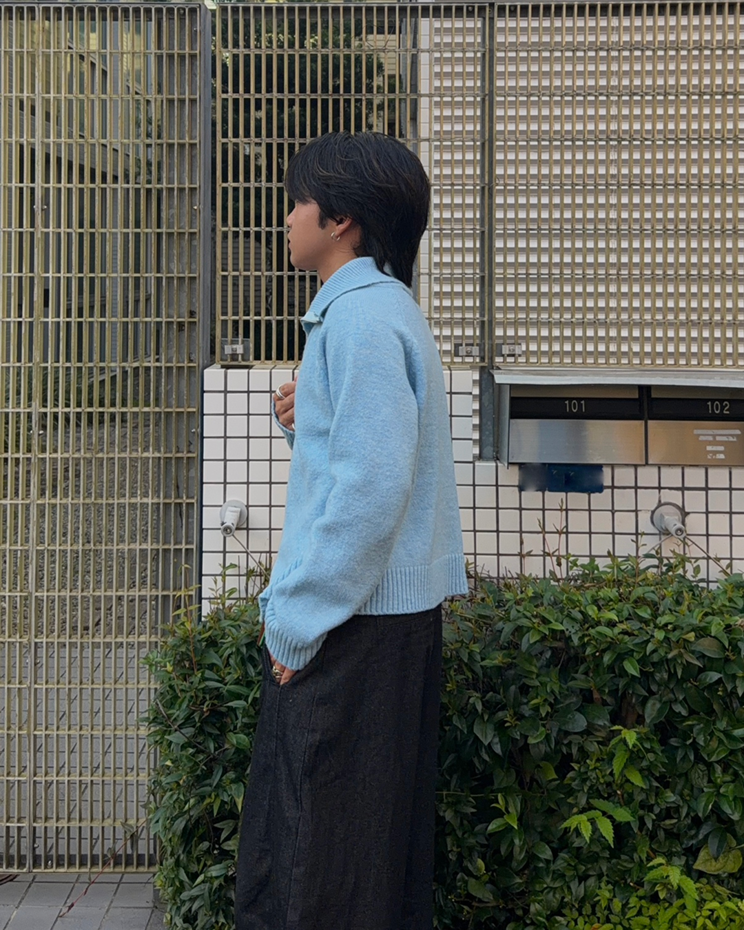 ダブルジップカラーリブニット RG7435