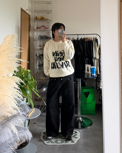 フロントボタンデザインワイドパンツ RG7464