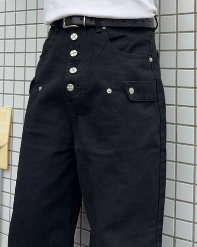 フロントボタンデザインワイドパンツ RG7464