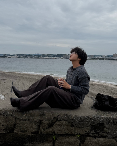 ケーブル編みハーフジップニットポロ RG7474
