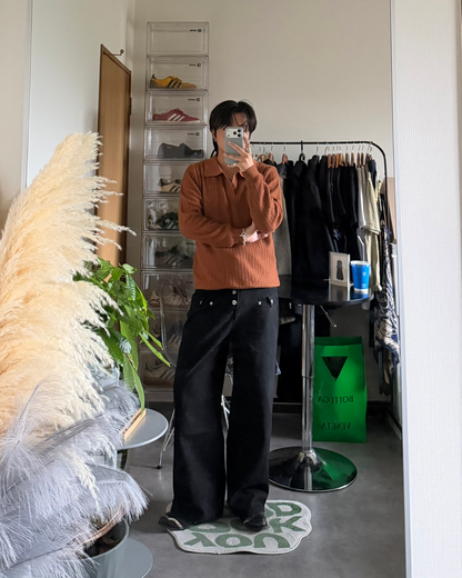 カジュアル襟付きリブニット RG7478