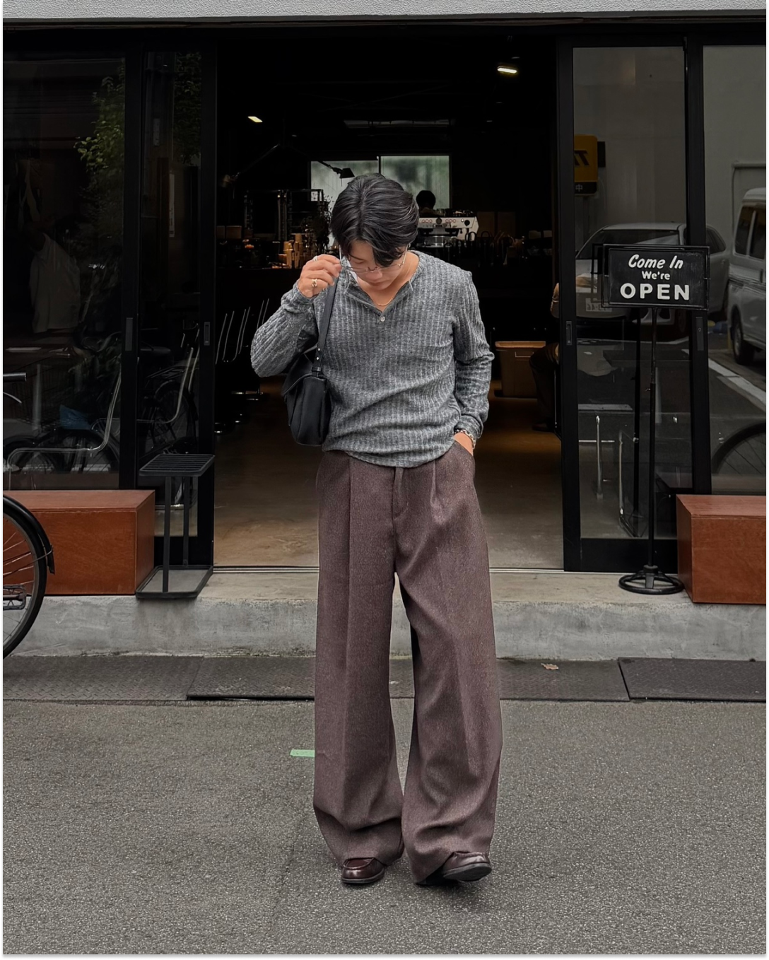 ソフトリブヘンリーネックロンT RG7489
