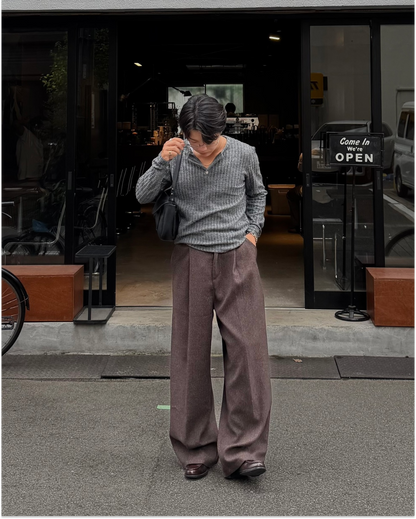 ソフトリブヘンリーネックロンT RG7489
