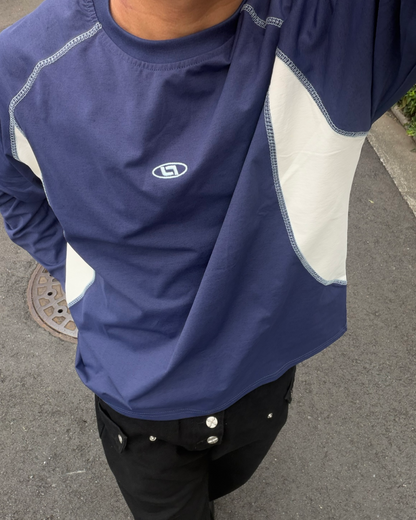 カラーブロックデザインロンT RG7490