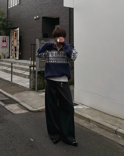ノルディックハーフジップニット RG7612