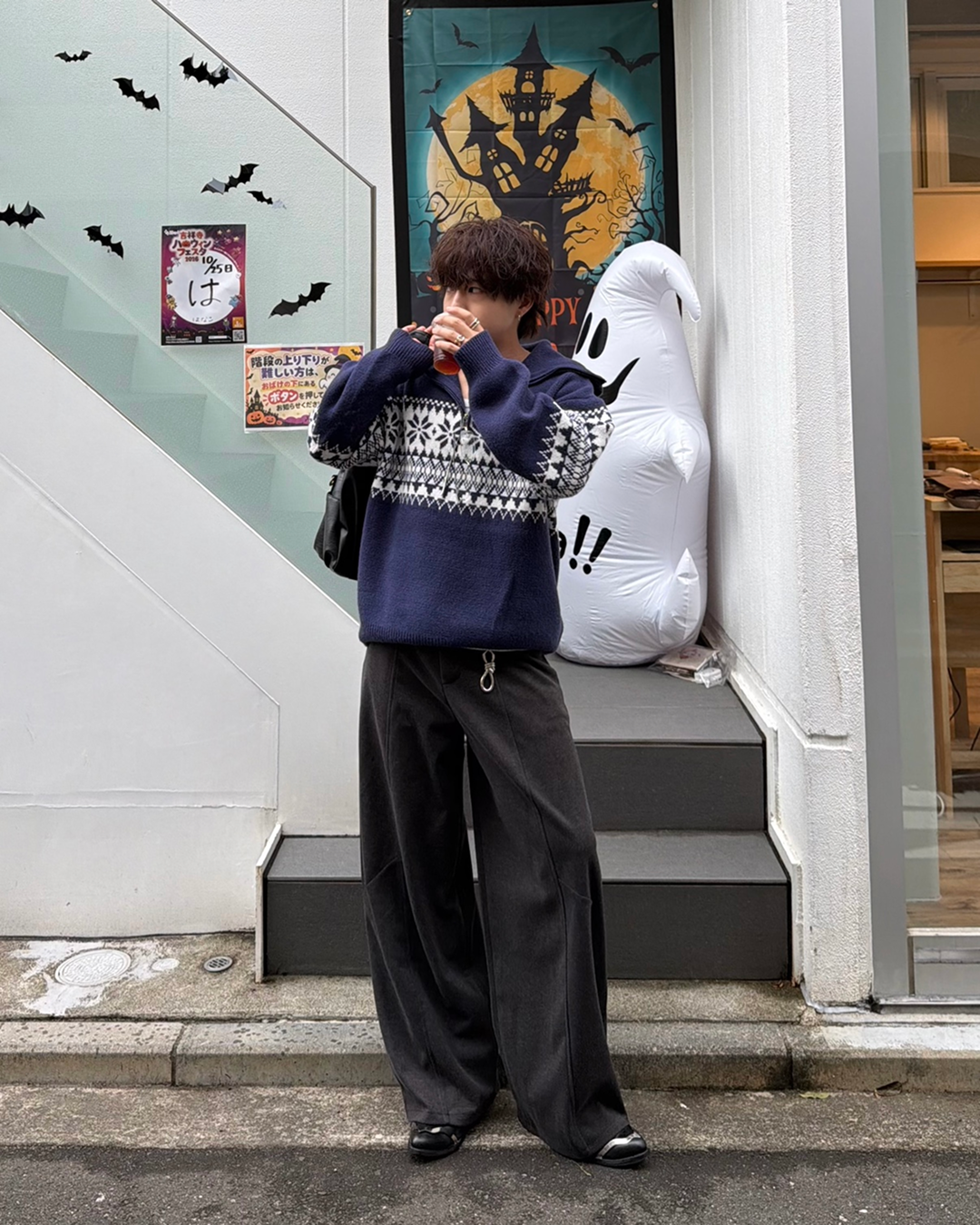 ノルディックハーフジップニット RG7612