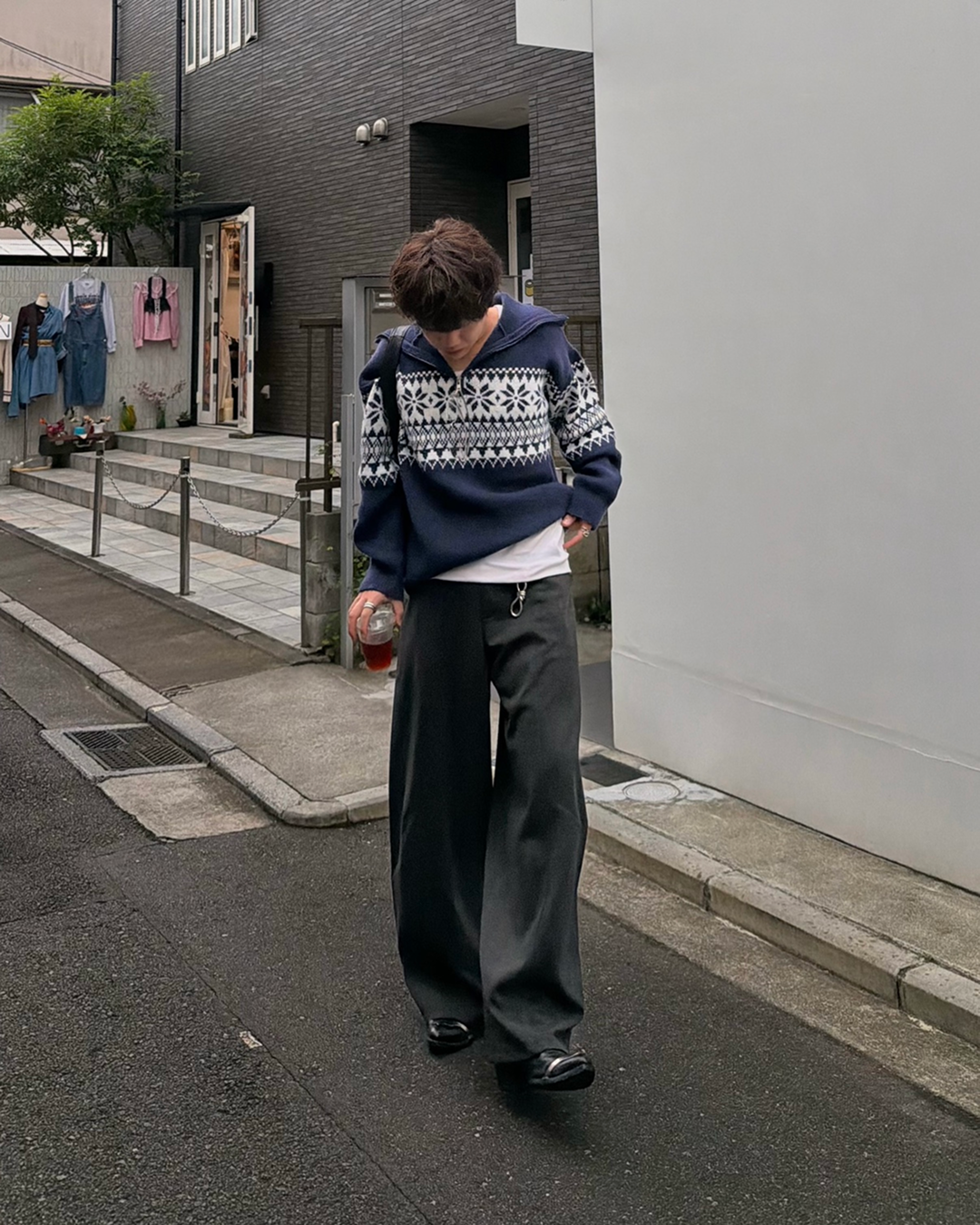 ノルディックハーフジップニット RG7612