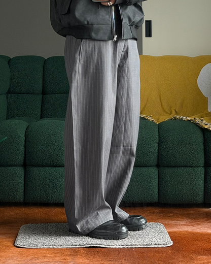 ピンストライプワイドレッグパンツ RG7624