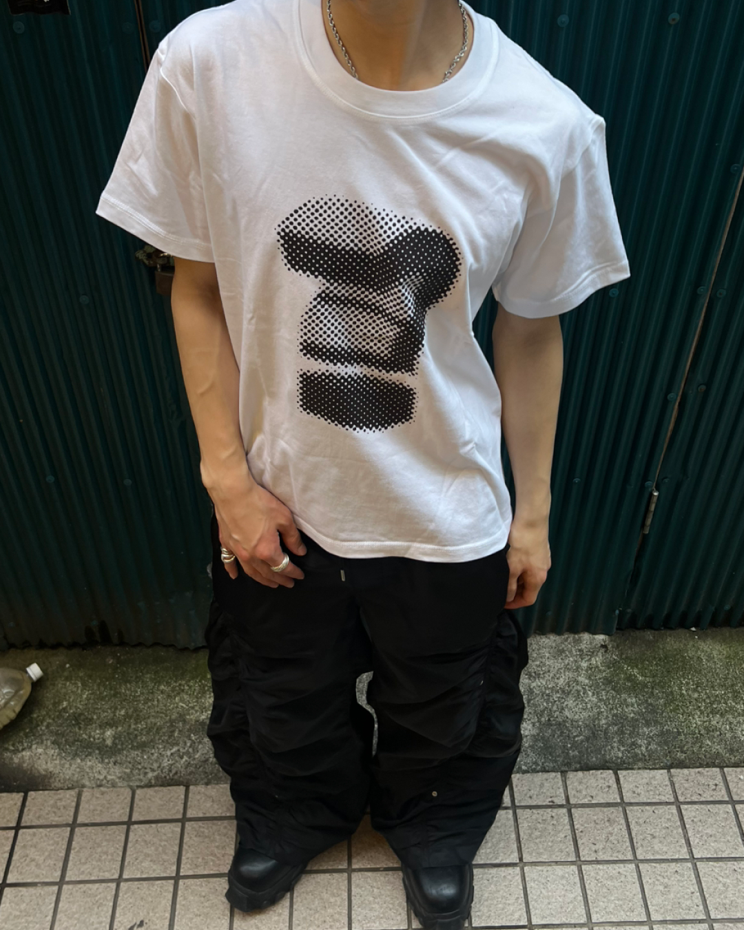 ハーフトーンドットグラフィックTシャツ RI0095