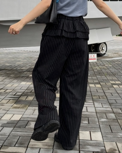 ダブルスカートフェイクツーピースパンツ RM0034