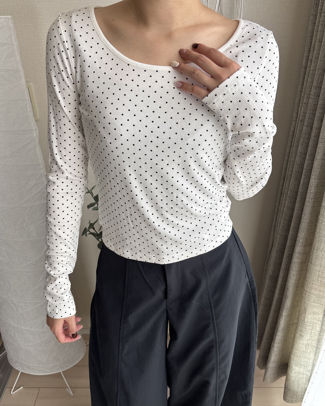 ドット柄ロングスリーブT RM0067