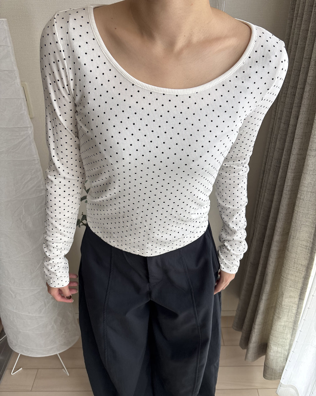 ドット柄ロングスリーブT RM0067