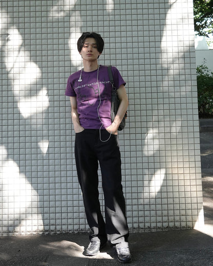 ブラックワイドストレートデニム RN0014