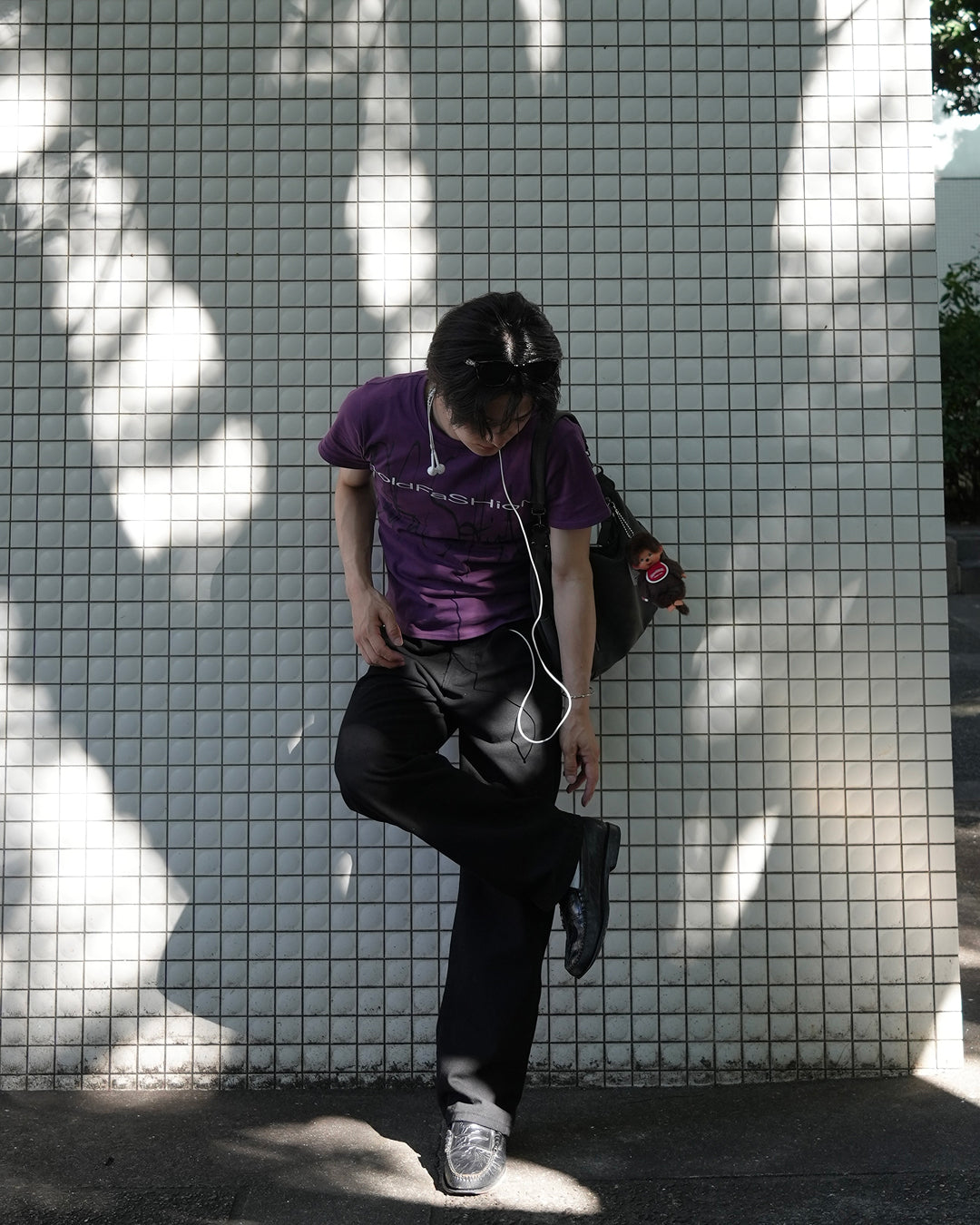 ブラックワイドストレートデニム RN0014