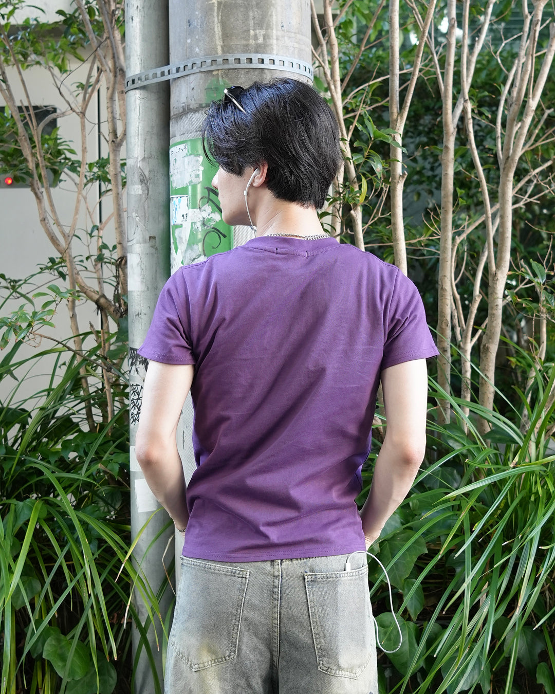 グラフィックプリントスリムフィットTシャツ RN0043