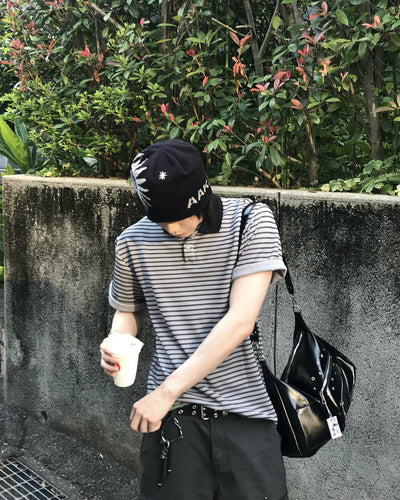 ボーダーヘンリーネックTシャツ RO0018