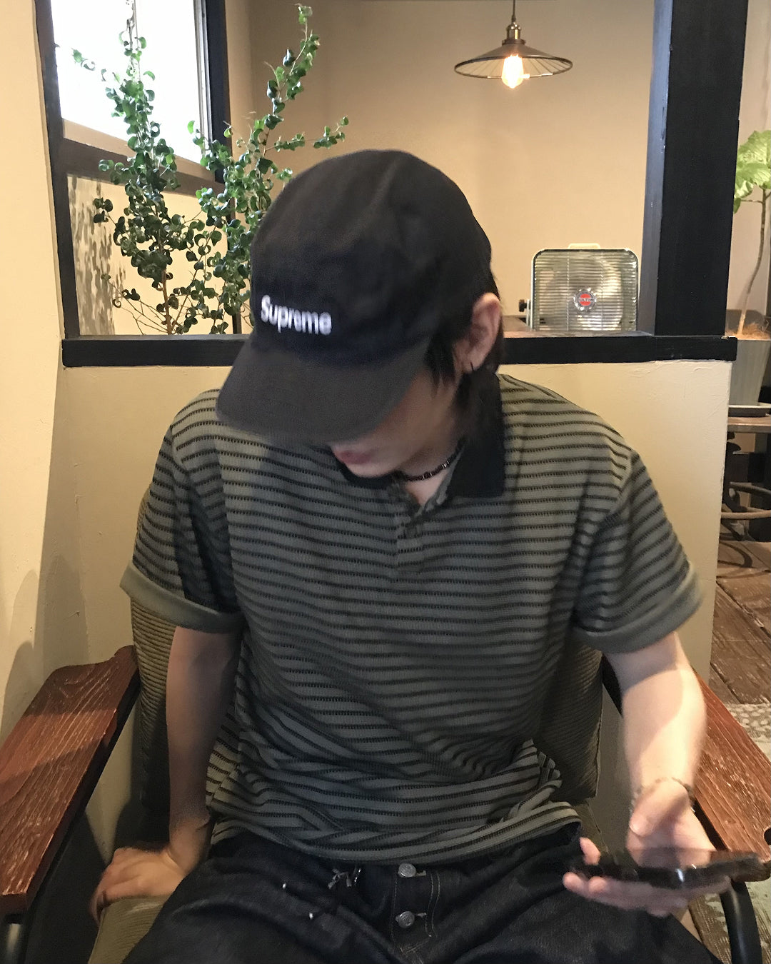 ボーダーヘンリーネックTシャツ RO0018