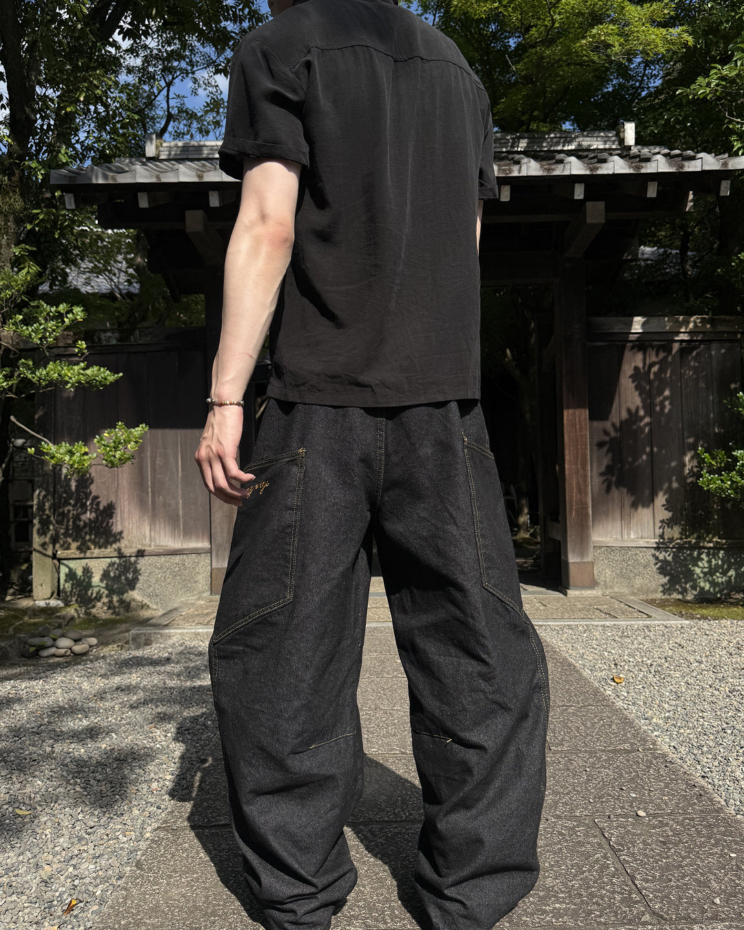 カーブステッチワイドパンツ RO0093