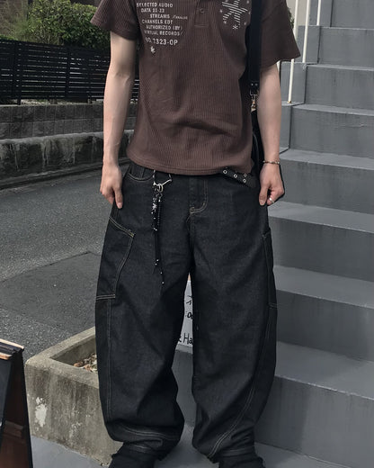 カーブステッチワイドパンツ RO0093