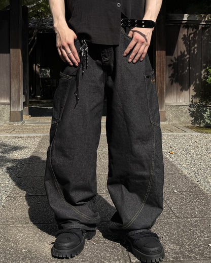カーブステッチワイドパンツ RO0093