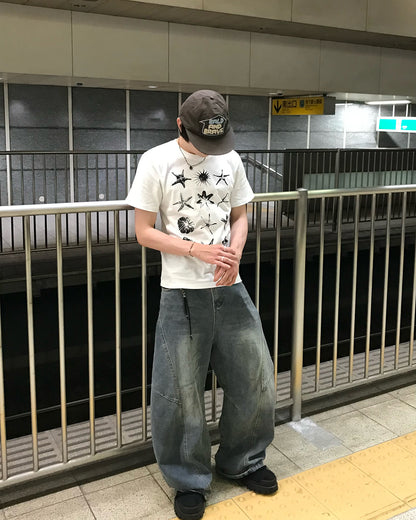 立体カーブシルエットワイドデニム RO0110