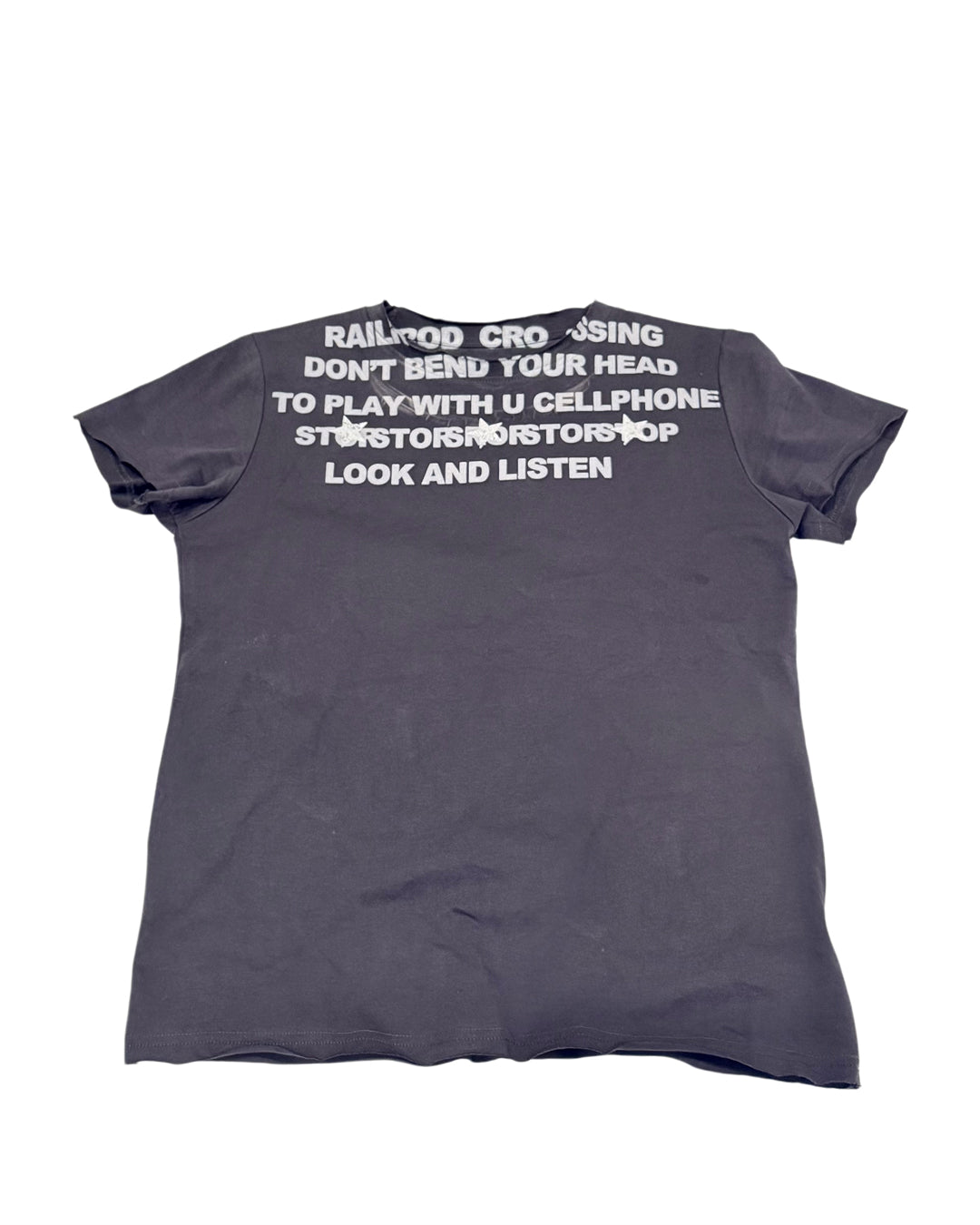 グラフィックプリントタイトフィットTシャツ RO0114