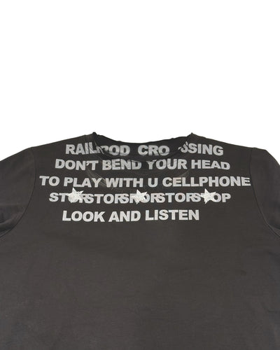 グラフィックプリントタイトフィットTシャツ RO0114