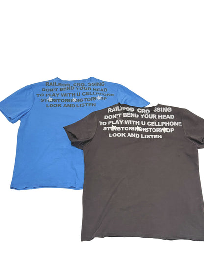 グラフィックプリントタイトフィットTシャツ RO0114