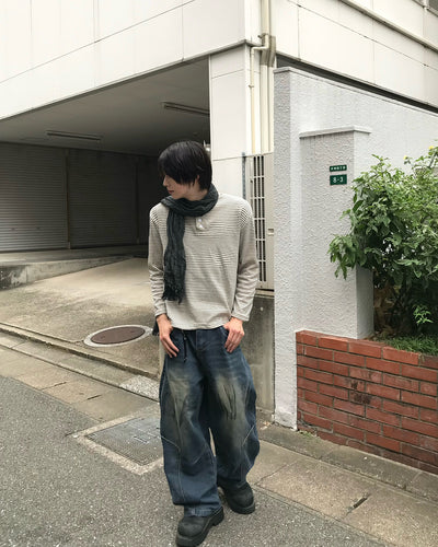 ヴィンテージウォッシュバルーンワイドデニム RO0115