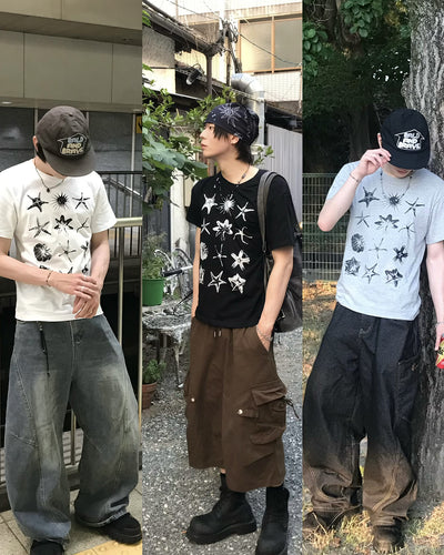 ヒトデ柄オーバーサイズT RO0134