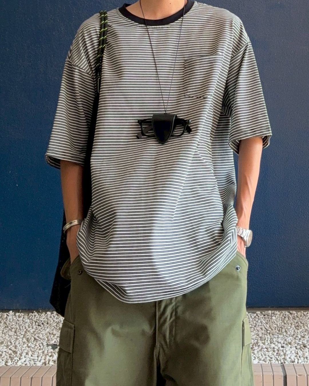 ボーダーグレーTシャツ RR0027