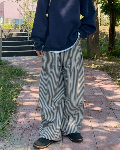 ストライプワイドパンツ RR0053