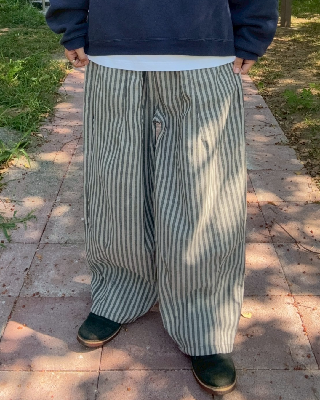 ストライプワイドパンツ RR0053
