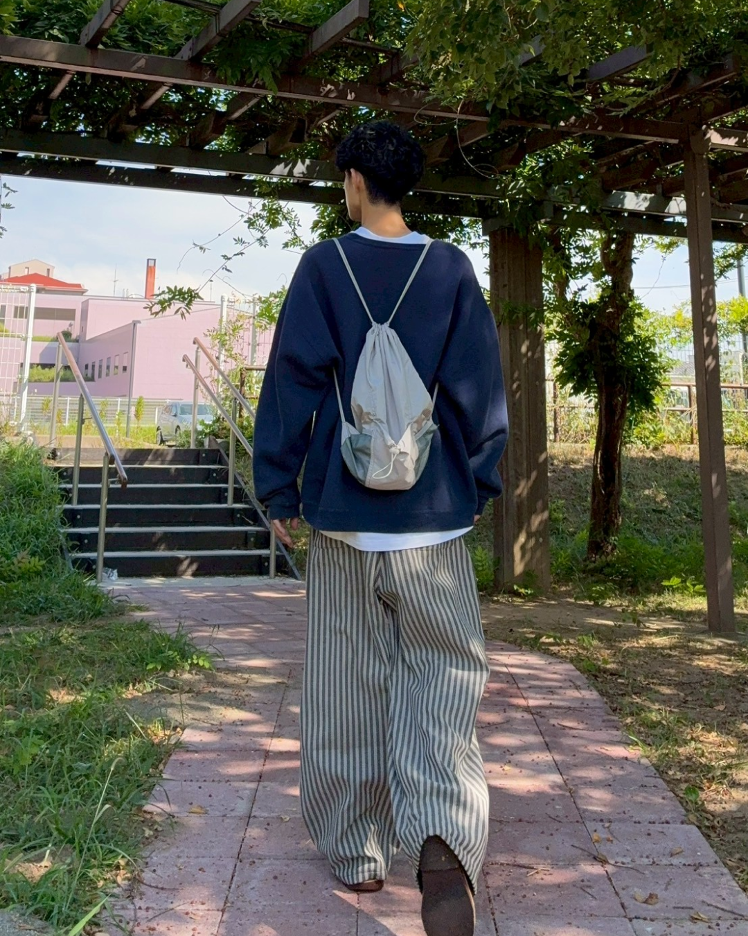 ストライプワイドパンツ RR0053