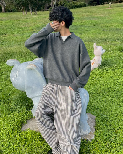 ストライプワイドパンツ RR0053