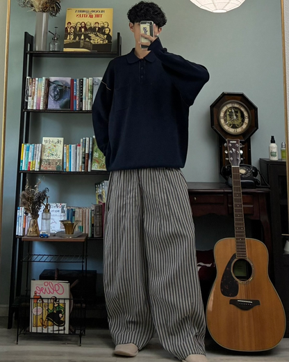 ストライプワイドパンツ RR0053